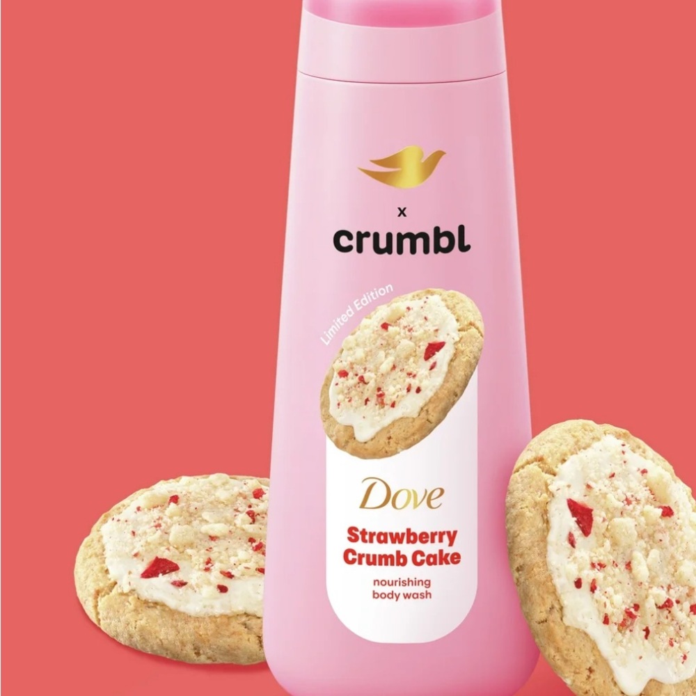 Dove Crumbl Moisturizing Liquid Body Wash Strawberry Crumb Cake, 20 oz